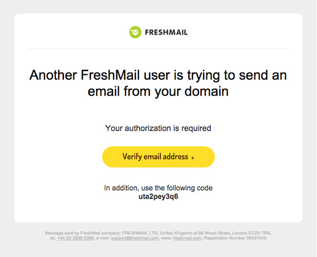 How to verify your email address - FreshMail